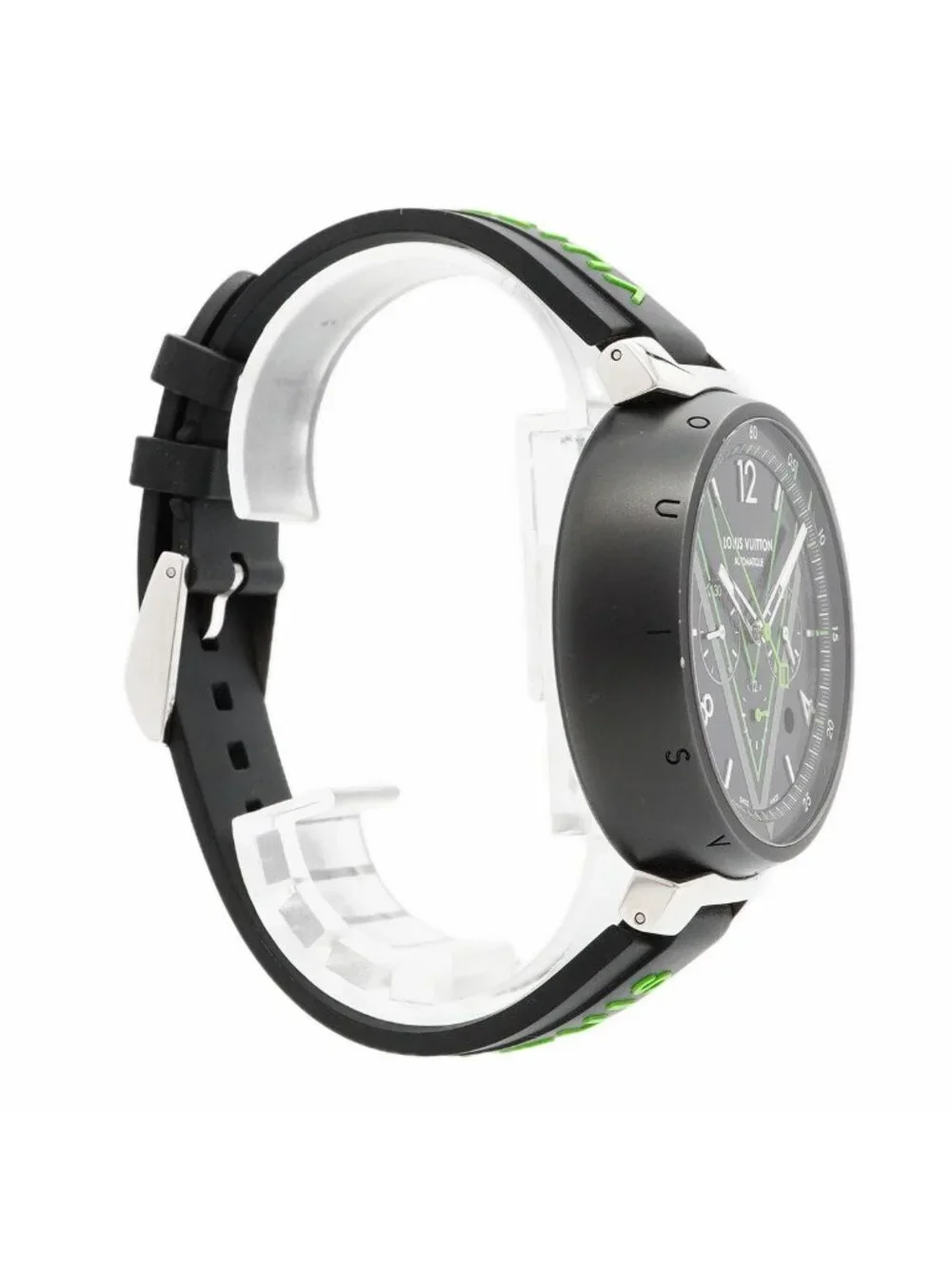 Louis Vuitton Tambour Damier Graphite Lace Black Dial Watch